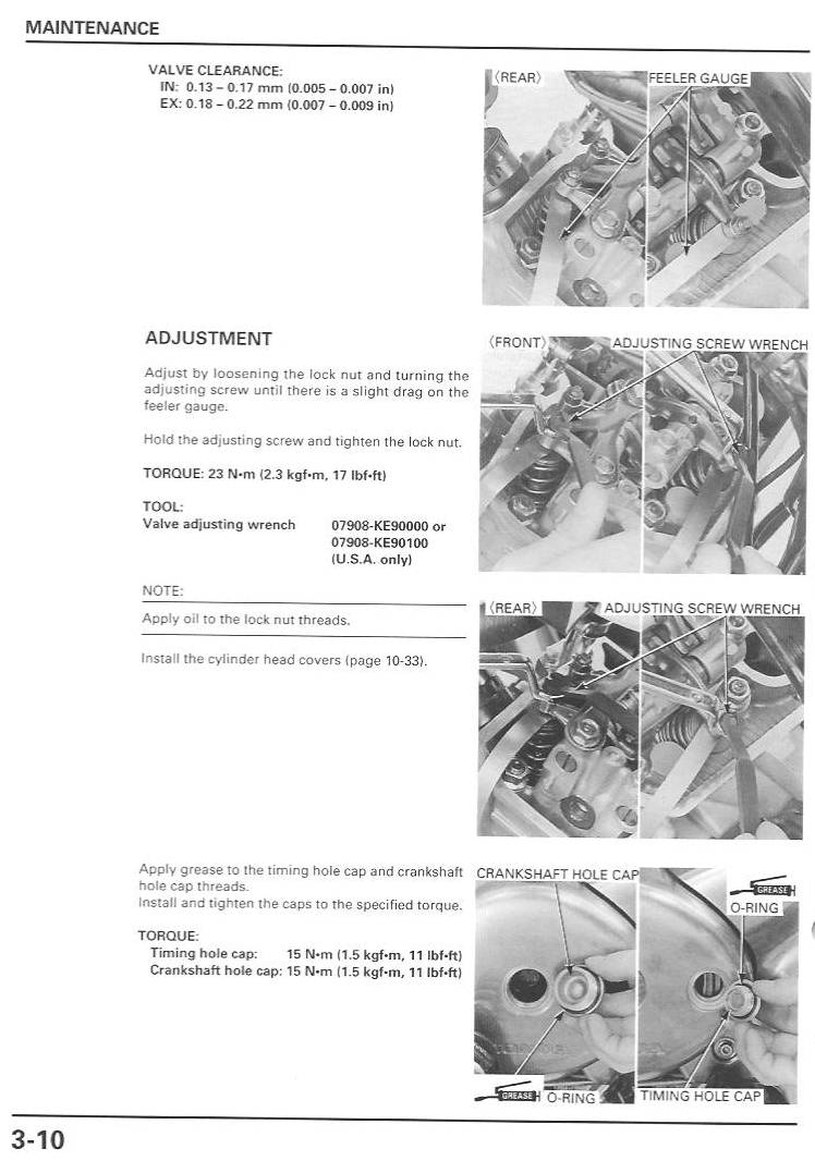 Honda vt750dc valve adjustment #3
